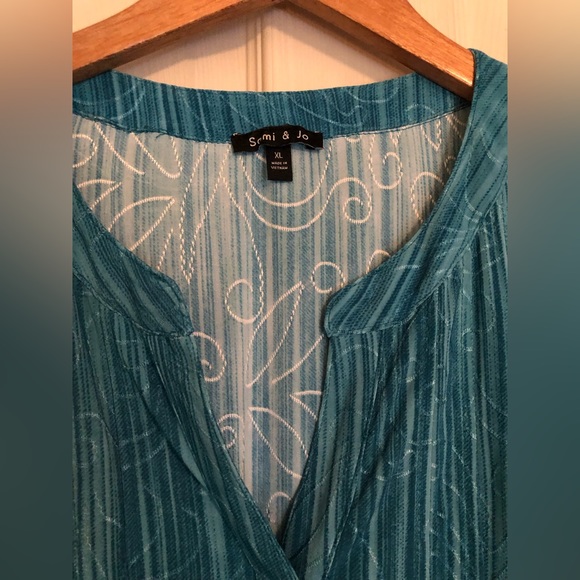 Variegated Turquoise Top by Sami & Jo XL - Picture 7 of 8